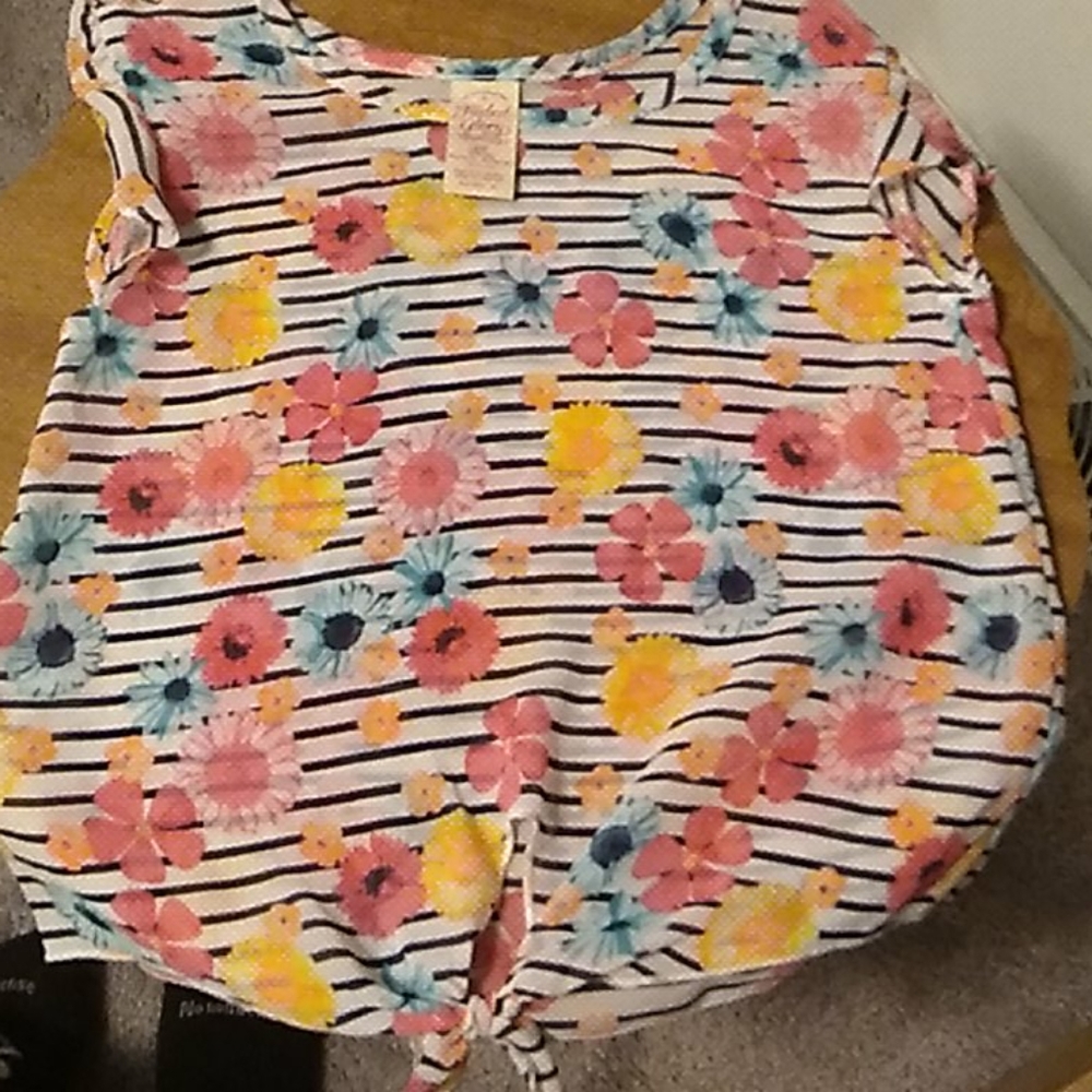 💥5/$25  Faded Glory semi sheer floral top